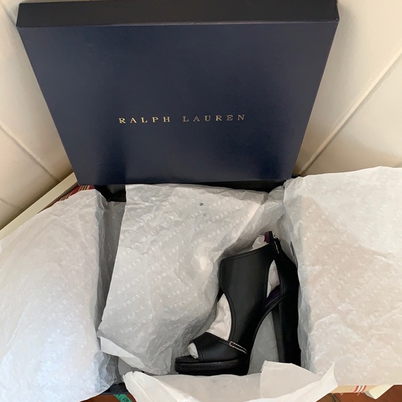 NIB Ralph Lauren Purple Label Gemina Booties Black - Picture 4 of 10